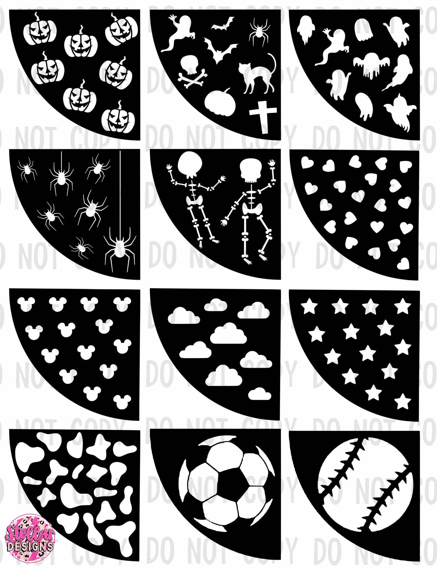 Acrylic bleaching stencils