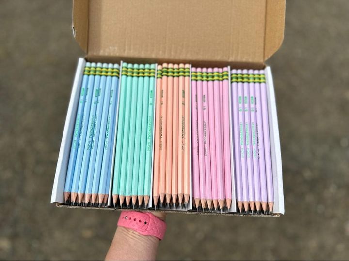 Pastel engraved pencils