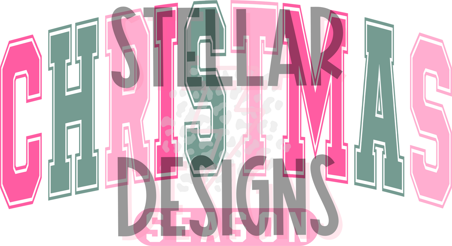 Pink Christmas season DTF