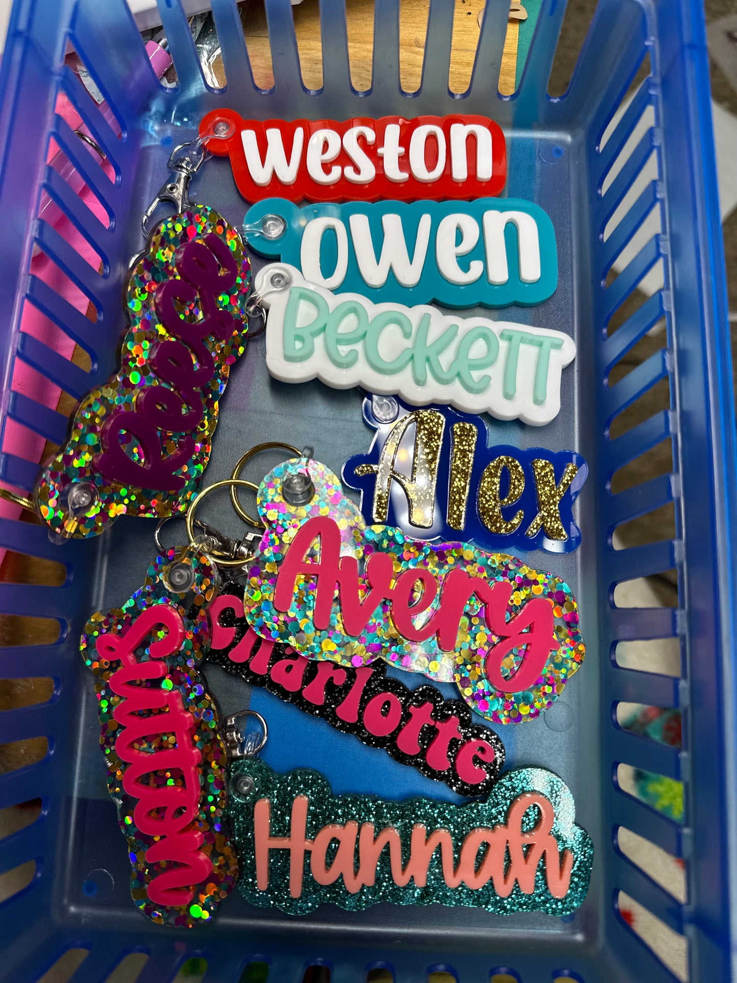 Acrylic name keychain