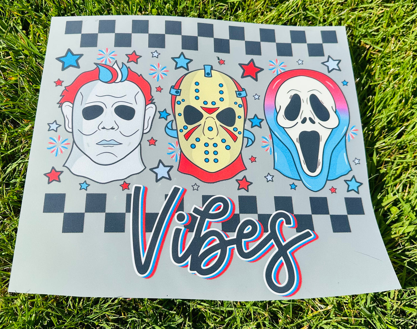 3 mask vibes DTF