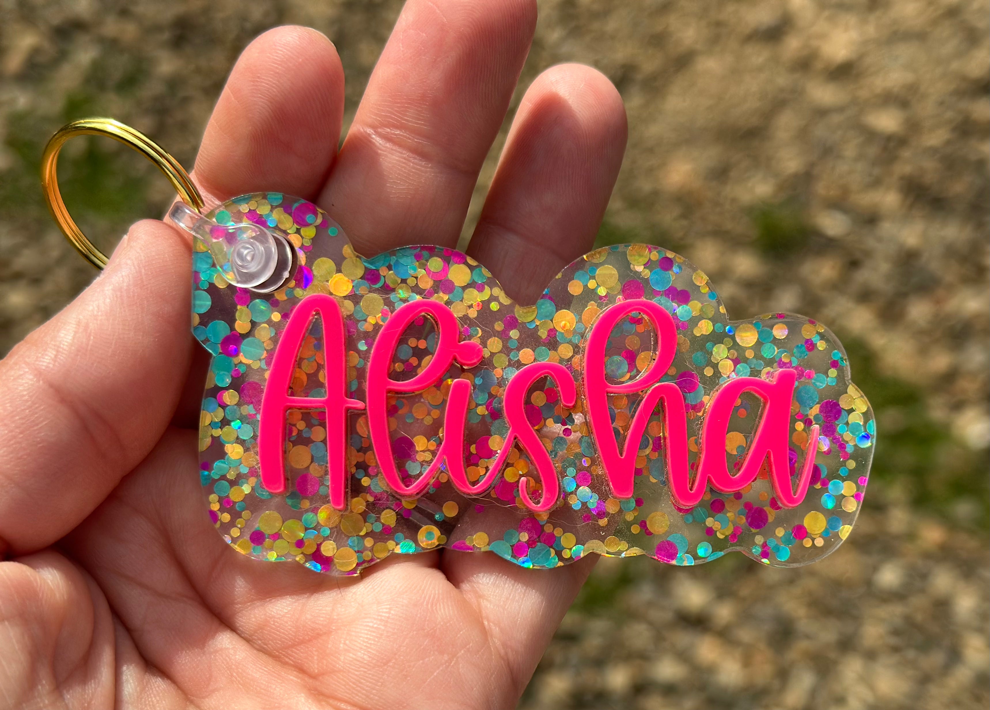 Acrylic name keychain – HelloStellardesigns
