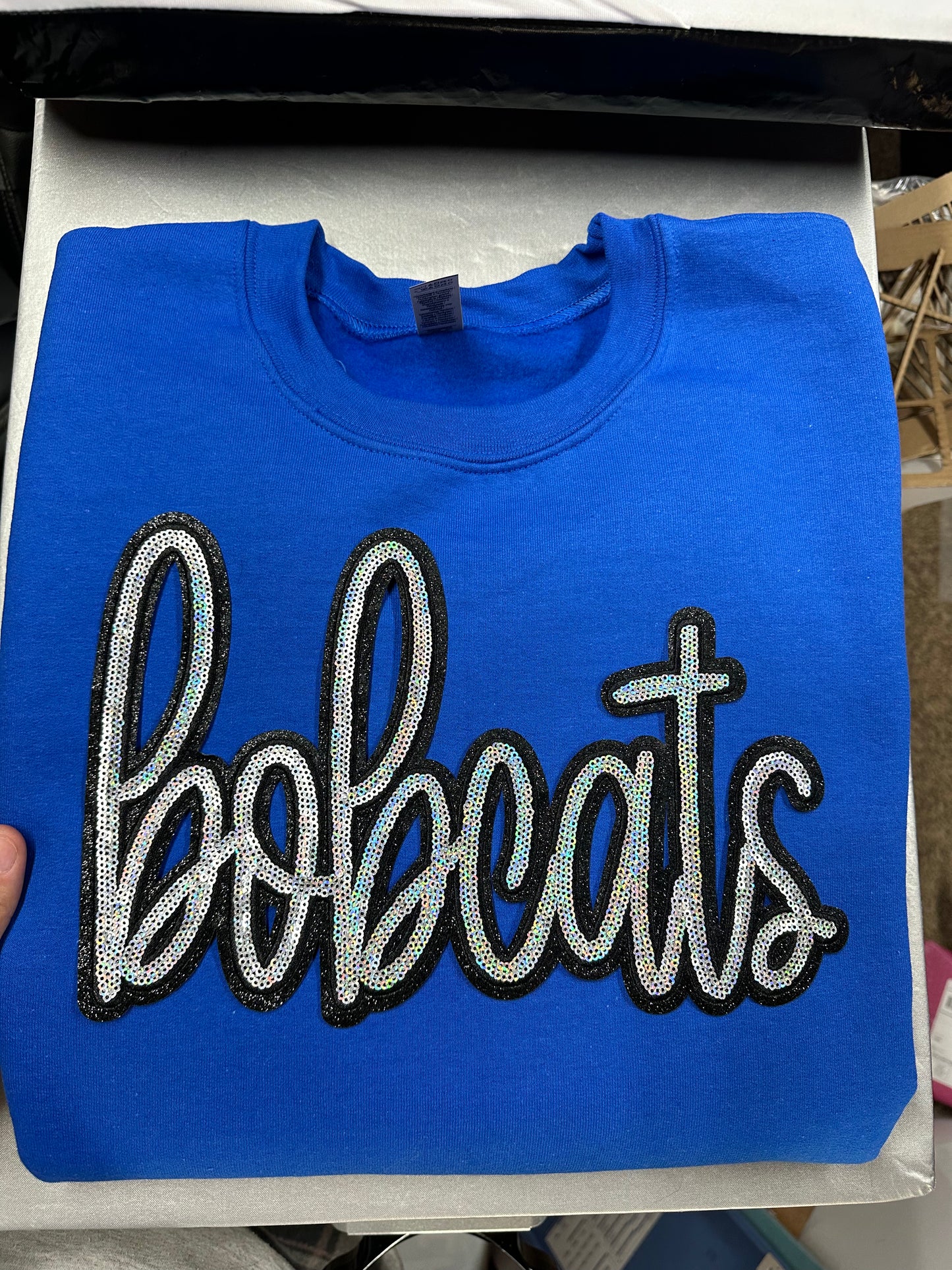 Bobcats patch sweatshirt