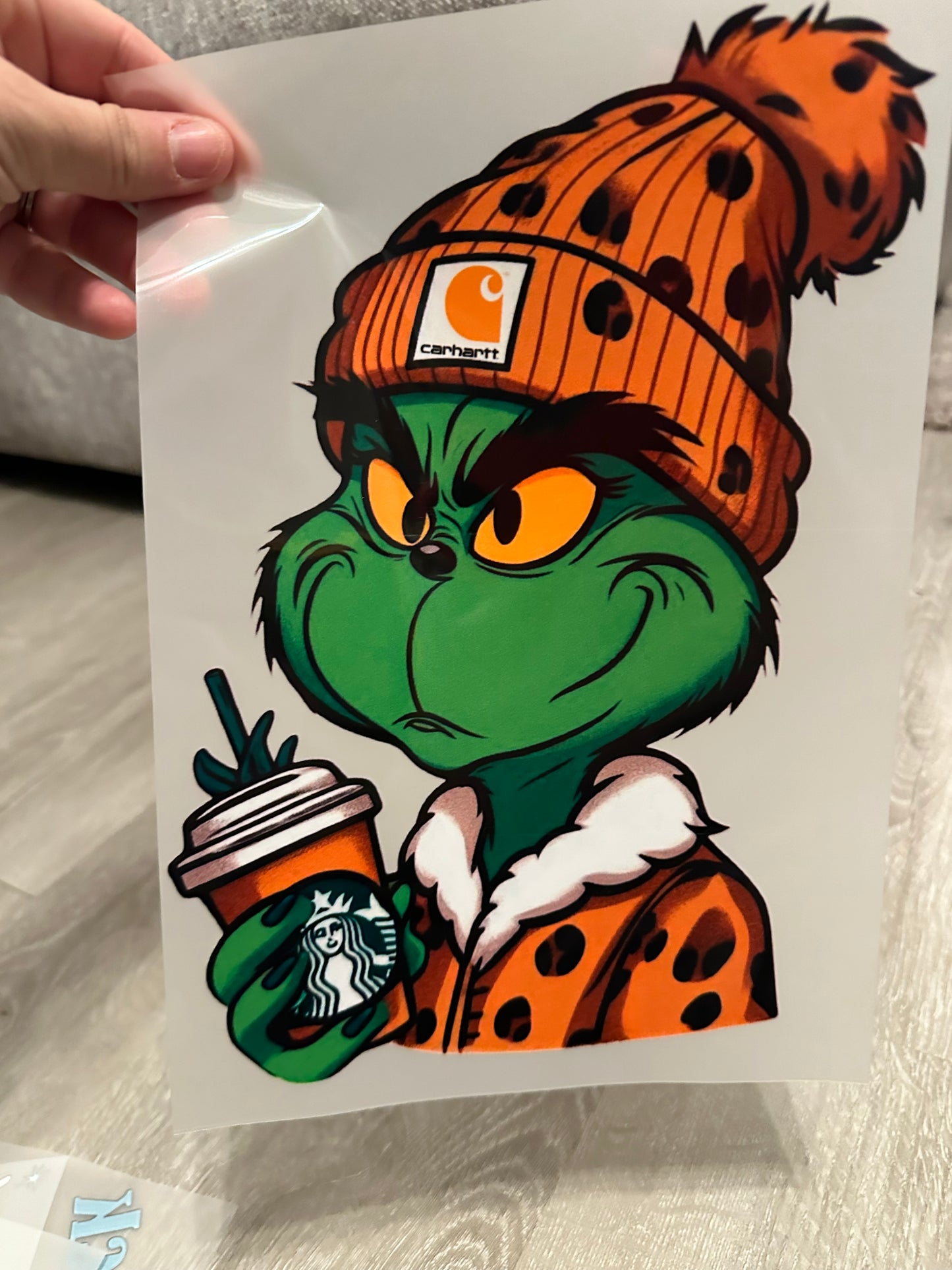 Green guy beanie DTF