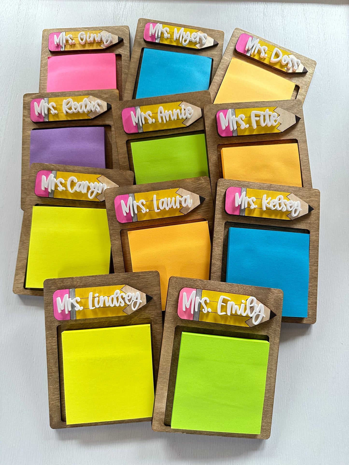 Teacher sticky note holder