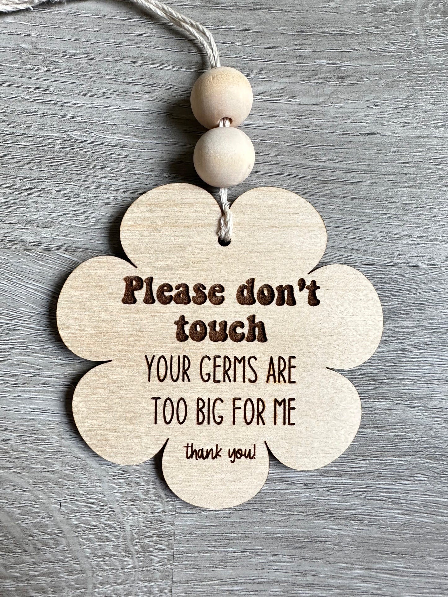 Please don’t touch flower