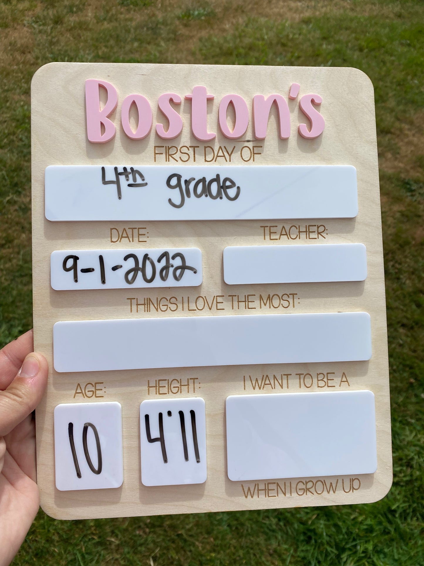 First Day Of School white board