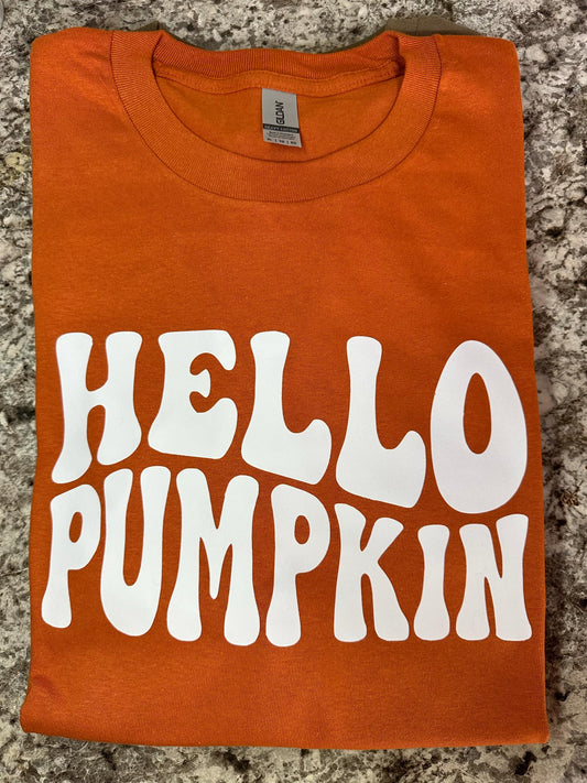 Hello Pumpkin burnt orange T-shirt