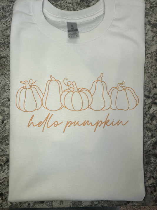 Hello Pumpkin white t-shirt