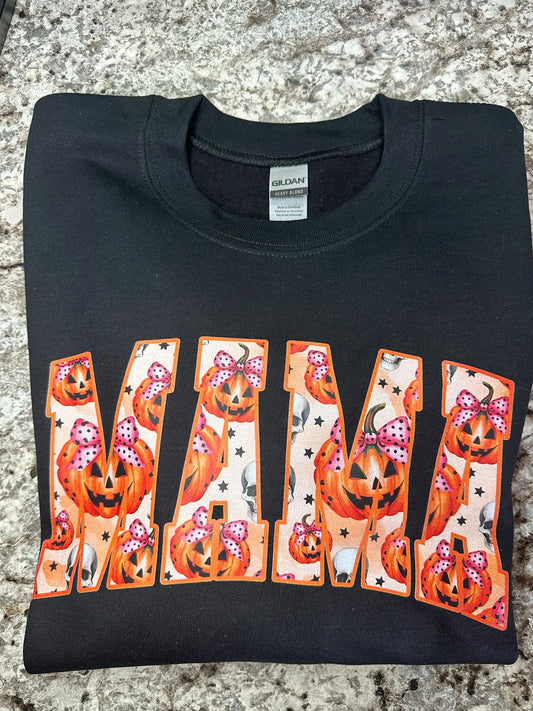 Mama Pumpkin black crewneck