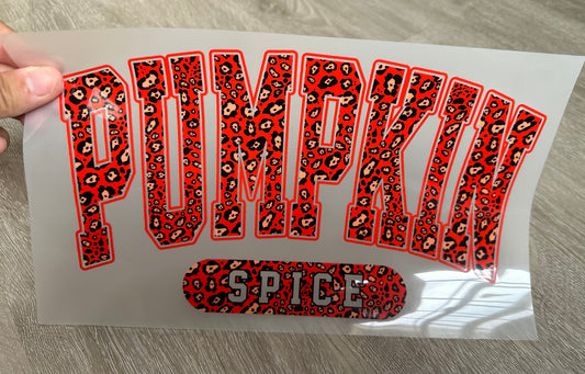 Pumpkin spice leopard DTF