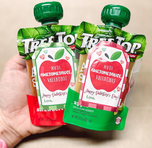 Applesauce Valentines Stickers