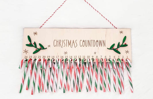 Christmas countdown Candy Cane holder