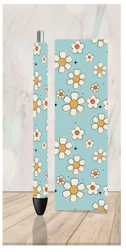 Blue Floral-VINYL WRAP