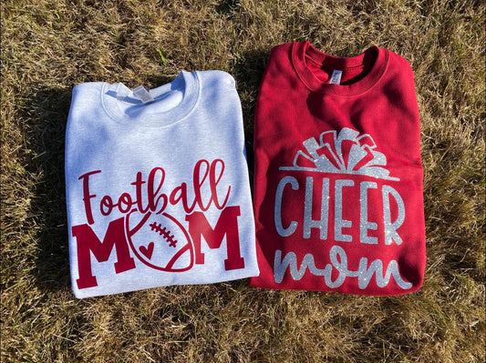 Cheer Mom glitter crewneck