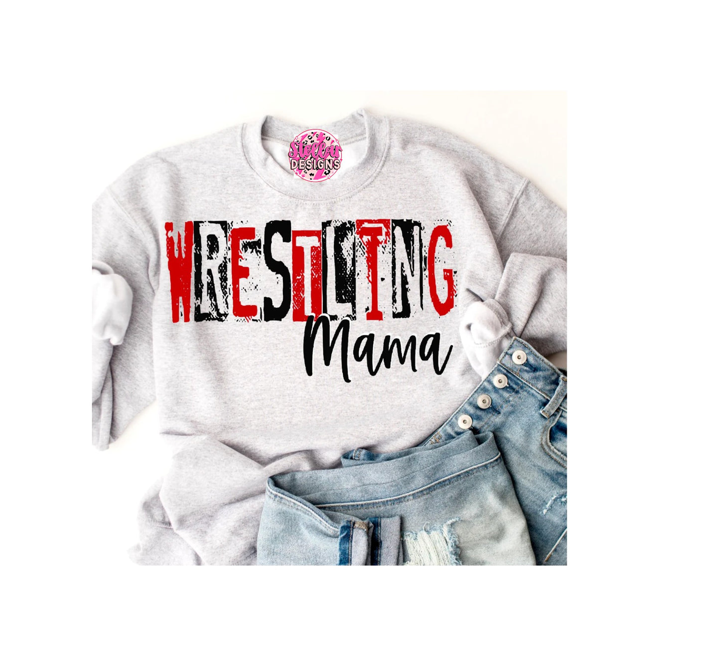 Hoquiam Wrestling Mama Crewneck
