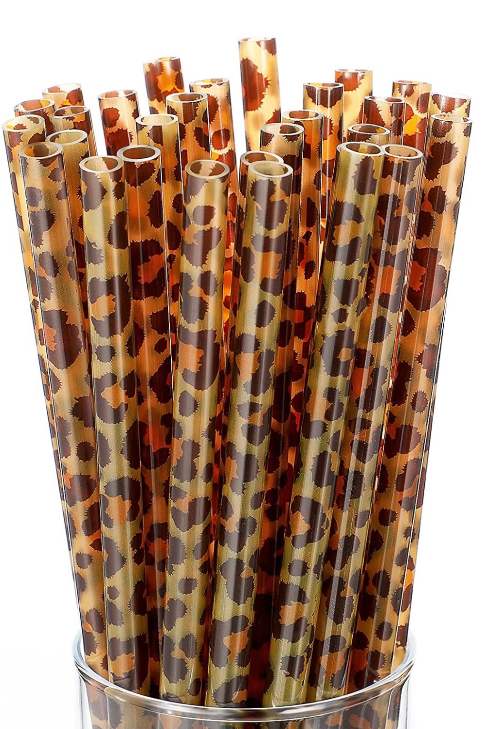 Leopard single straws