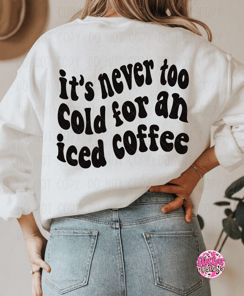 Never too cold for ice coffee