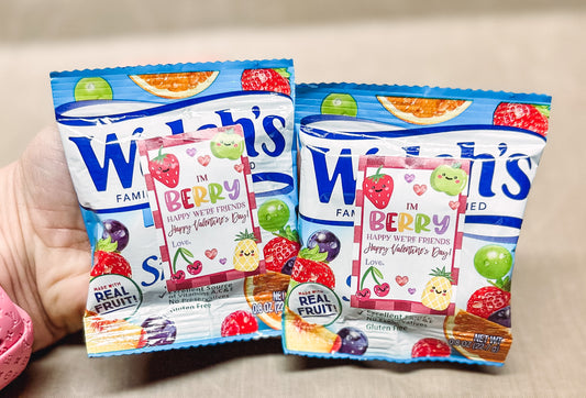 Fruit Snack Valentine’s Day stickers