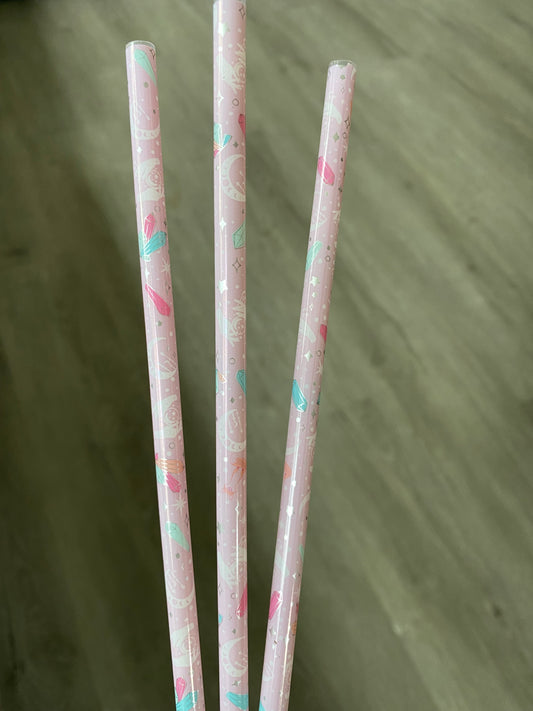 Reusable mystic crystal straw