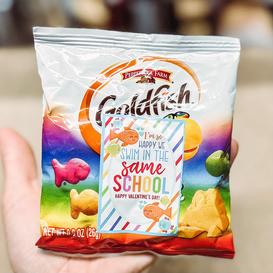 Goldfish Valentine’s Day stickers