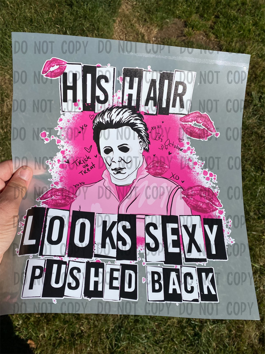 His hair looks sexy